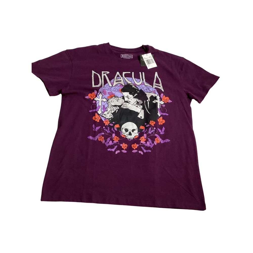 Universal Monsters Dracula Graphic Tee Purple Short Sleeve Men's‎ Size L (875)